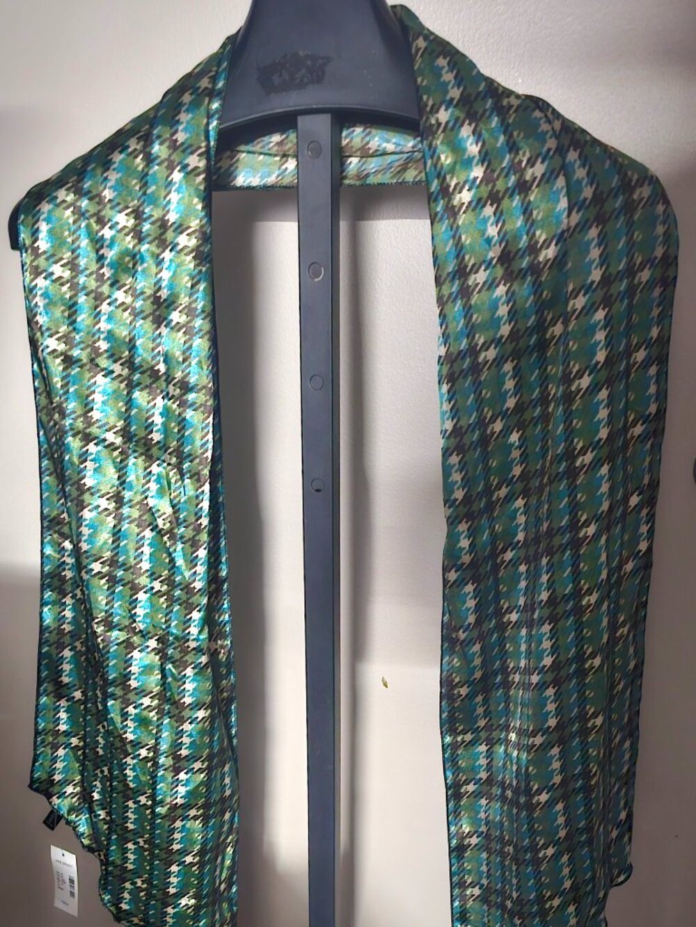 Lane Bryant Scarf Houndstooth Design Green Black - 100% Polyester New with Tags